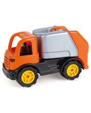 Jucărie pentru copii Lena Workies - Mașină de gunoi cu coș de gunoi, 14 cm