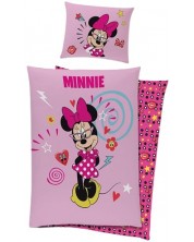 Set lenjerie de pat pentru copii Sonne - Minnie Mouse, 140 x 200 cm, 2 piese -1