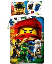 Set lenjerie de pat copii Uwear - Lego Ninjago, detasament