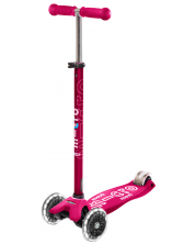 Scooter pentru copii Micro - Maxi Deluxe LED, Pink