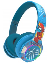 Căști pentru copii PowerLocus - PLED Smurf, wireless, albastru -1