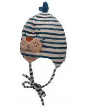 Pălărie de iarnă pentru copii Sterntaler - Beaver, 49 cm, 12-18 luni, în dungi -1