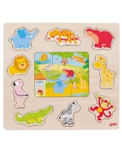 Puzzle pentru copii Goki - Animale de la grădina zoologică -1