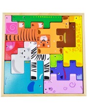 Puzzle pentru copii Acool Toy - Animal Tetris, 13 piese -1
