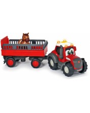 Jucarie pentru copii Simba ABC - Tractor cu remorca si manz, cu sunete si lumini