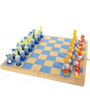 Șah din lemn pentru copii Small Foot - Knights