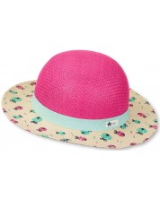 Pălărie de paie pentru copii Sterntaler - 55 cm, 4-7 ani, roz -1