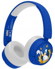 Căști pentru copii OTL Technologies - Sonic The Hedgehog, wireless, albastre