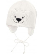 Pălărie de iarnă pentru copii Sterntaler - Bear, 49 cm, 12-18 luni, ecru -1