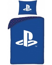 Lenjerie de pat pentru copii Halantex - PlayStation, albastru