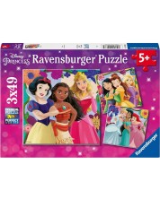 Puzzle pentru copii Ravensburger  3 x 49 piese - Prințese Disney -1