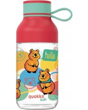 Sticlă de apă pentru copii Quokka Kids - Ice, Happy, 430 ml -1