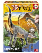 Puzzle 3D pentru copii Educa din 101 de piese - Brachiosaurus -1