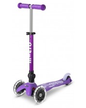 Trotinetă pentru copii Micro - Mini Micro Deluxe Foldable LED, Purple