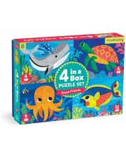 Puzzle pentru copii Mudpuppy 4 în 1   -Prieteni din ocean