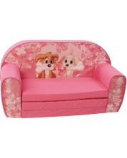 Canapea extensibilă dublă pentru copii Delta trade - Căței, roz