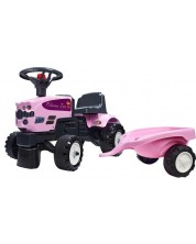 Tractor copii Falk - Printesa Claas, cu remorca, roz -1