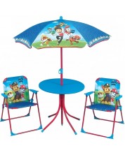 Set de grădină pentru copii Fun House - Masă cu scaune și umbrelă, Dog Patrol -1