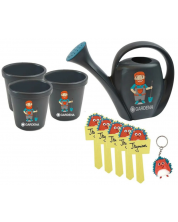 Set pentru plantare copii Gardena Kids - Cu stropitoare, 10 piese