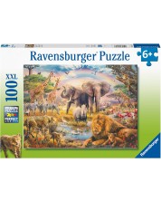 Puzzle pentru copii Ravensburger din 100 XXL piese - Safari african -1