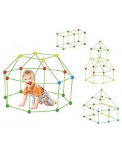 Constructor pentru copii pentru ascunzătoare Raya Toys - 122 piese