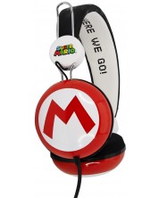 Căști pentru copii OTL Technologies - Super Mario Icon, rosii -1