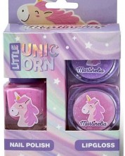 Set de cosmetice pentru copii Martinelia - Little Unicorn, 3 bucăți -1