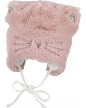 Căciulă de iarnă pentru copii Sterntaler - Pisica, 39 cm, 3-4 luni, roz