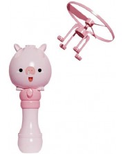 Jucărie pentru copii Raya Toys - Tragator de baloane de sapun, porc -1