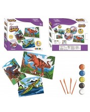 Kit creativ pentru copii Raya Toys - Tablouri de dinozauri -1