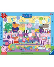 Puzzle pentru copii  Ravensburger din 39 de părți - Petrecere în familie cu Peppa și prietenii