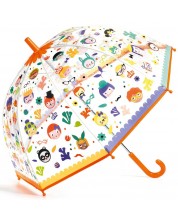 Umbrela pentru copii Djeco Faces - Cu culori schimbatoare