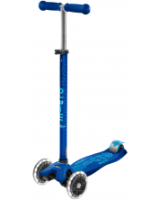 Scooter pentru copii Micro - Maxi Deluxe LED, Navy Blue