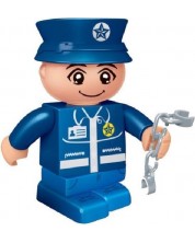 Jucărie BanBao - Mini figurină de polițist, 10 cm