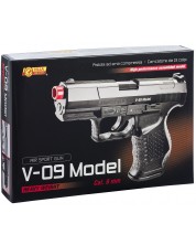 Jucărie Villa Giocattoli - Airsoft pistol mecanic din metal, V09 6 mm -1