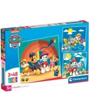 Puzzle pentru copii Clementoni din 3 x 48 piese - Paw Patrol (opțiunea 1) -1