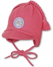 Pălărie tricotată pentru copii cu vizieră Sterntaler - Pentru fată, 45 cm, 6-9 luni, roz -1