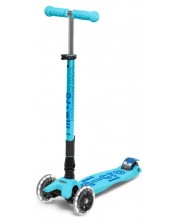 Trotinetă pentru copii Micro - Maxi Micro Deluxe Foldable LED, Bright Blue