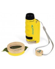 Microscop pentru copii Janod - Happy Garden, portabil, galben