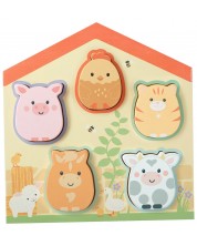 Puzzle din lemn pentru copii Orange Tree Toys - fermă -1