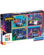 Puzzle pentru copii  Clementoni 4 в 1 - Batwheels