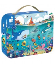 Puzzle pentru copii Janod - Lumea subacvatică, 100 piese