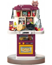 Bucătărie pentru copii Felyx Toys - Little Chef, cu aburi și apă curentă, 64 de piese -1