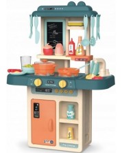 Bucătărie pentru copii Raya Toys -  Cu apă, albastru -1