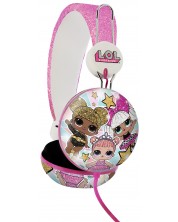 Căști pentru copii OTL Technologies - L.O.L. Glitter Glam, roz -1