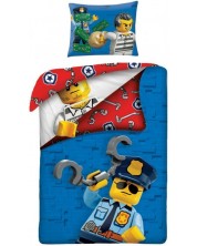 Lenjerie de pat pentru copii Halantex - Lego, City Police -1