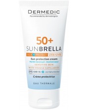 Dermedic Sunbrella Cremă de protecție solară, pentru pielea cu capilare crăpate, SPF50+, 50 ml -1