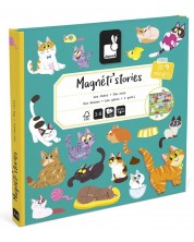 Carte magnetică pentru copii Janod - Pisici, 30 de magneți