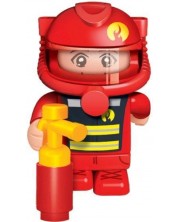 Jucărie BanBao - Mini figurină Pompier, 10 cm -1