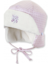 Pălărie pentru copii Sterntaler - 45 cm, 6-9 luni, roz și alb
